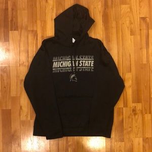 Men’s Michigan State Black 100% Polyester Hoodie.